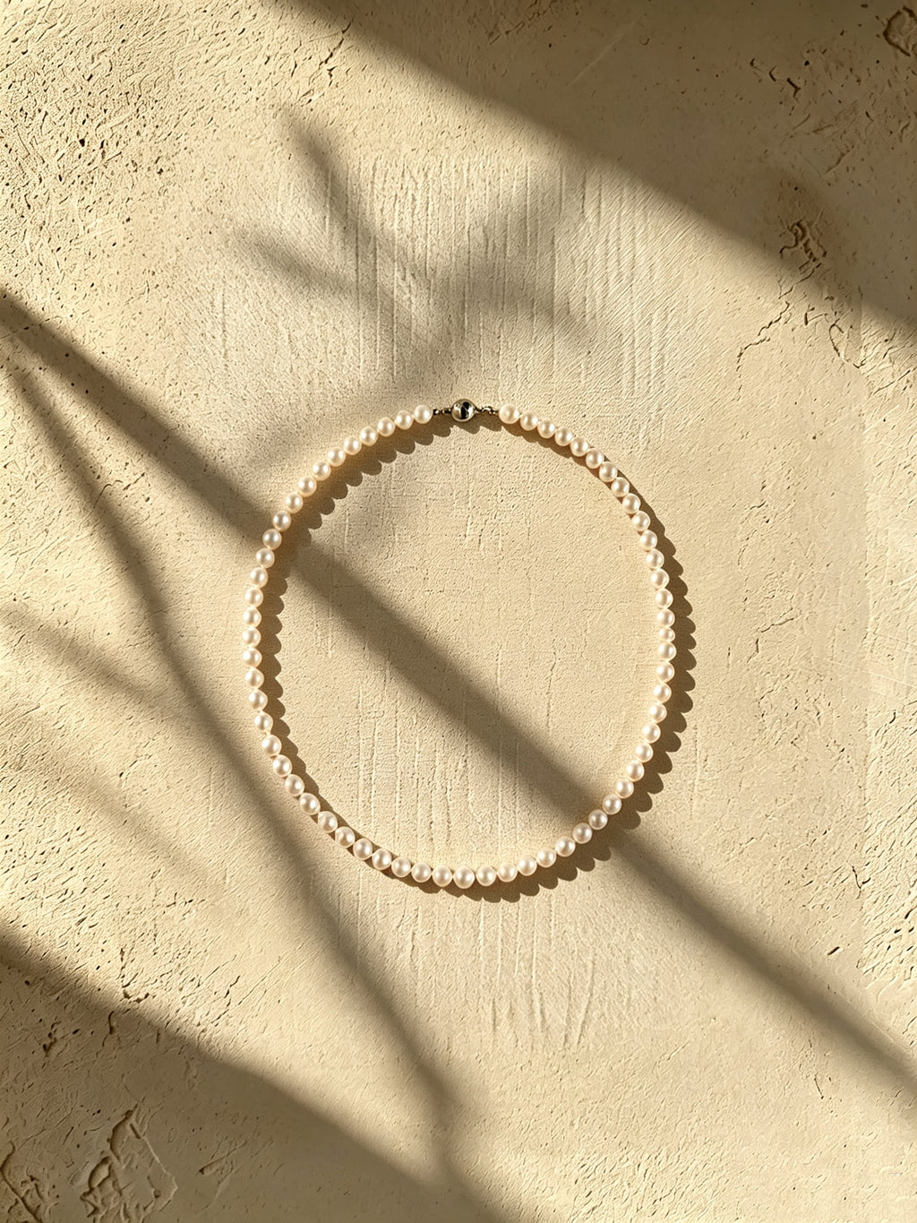 Classics 6mm Full-Round White Pearl Necklace-E01
