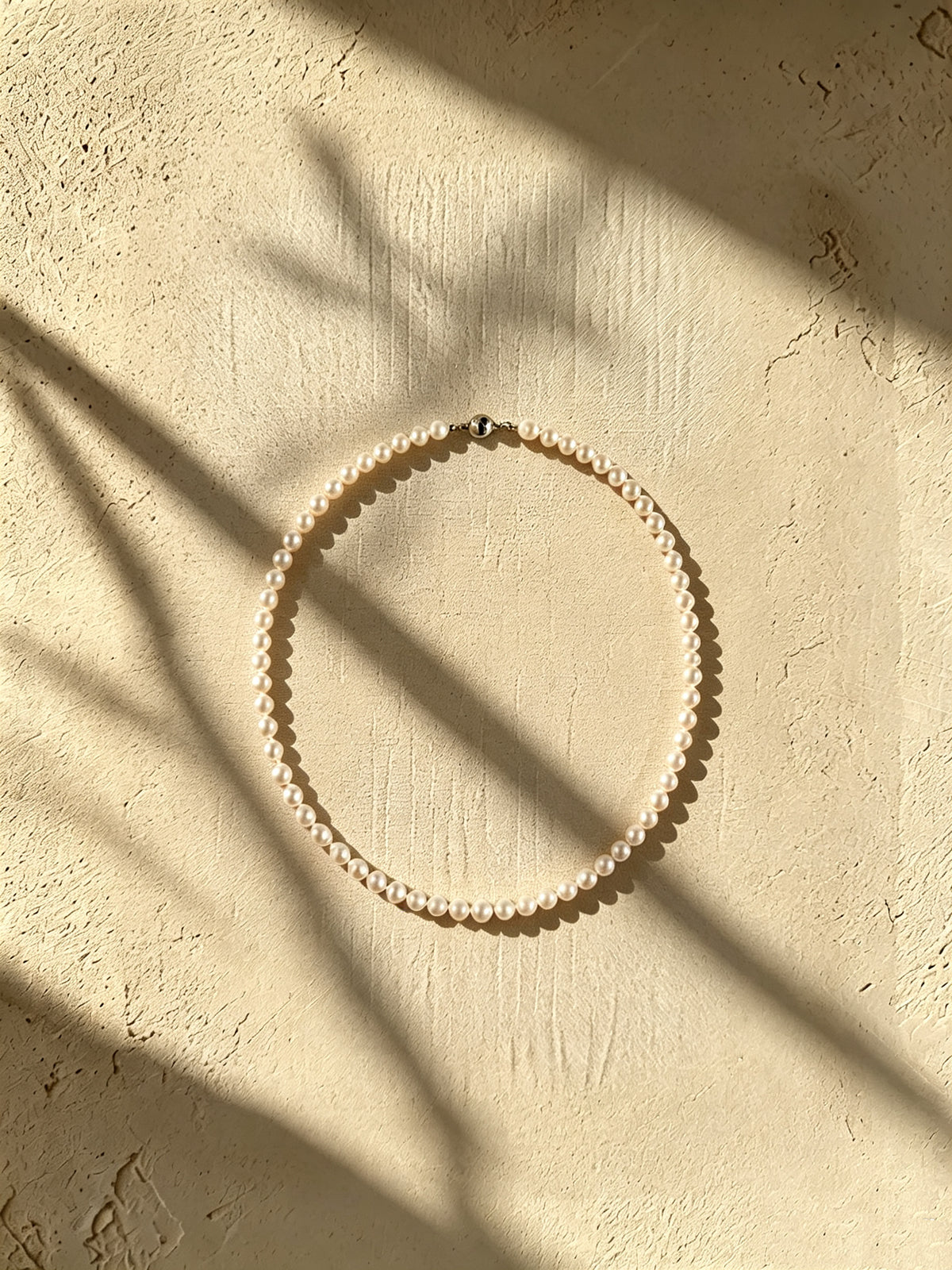 Classics 6mm Full-Round White Pearl Necklace-E01