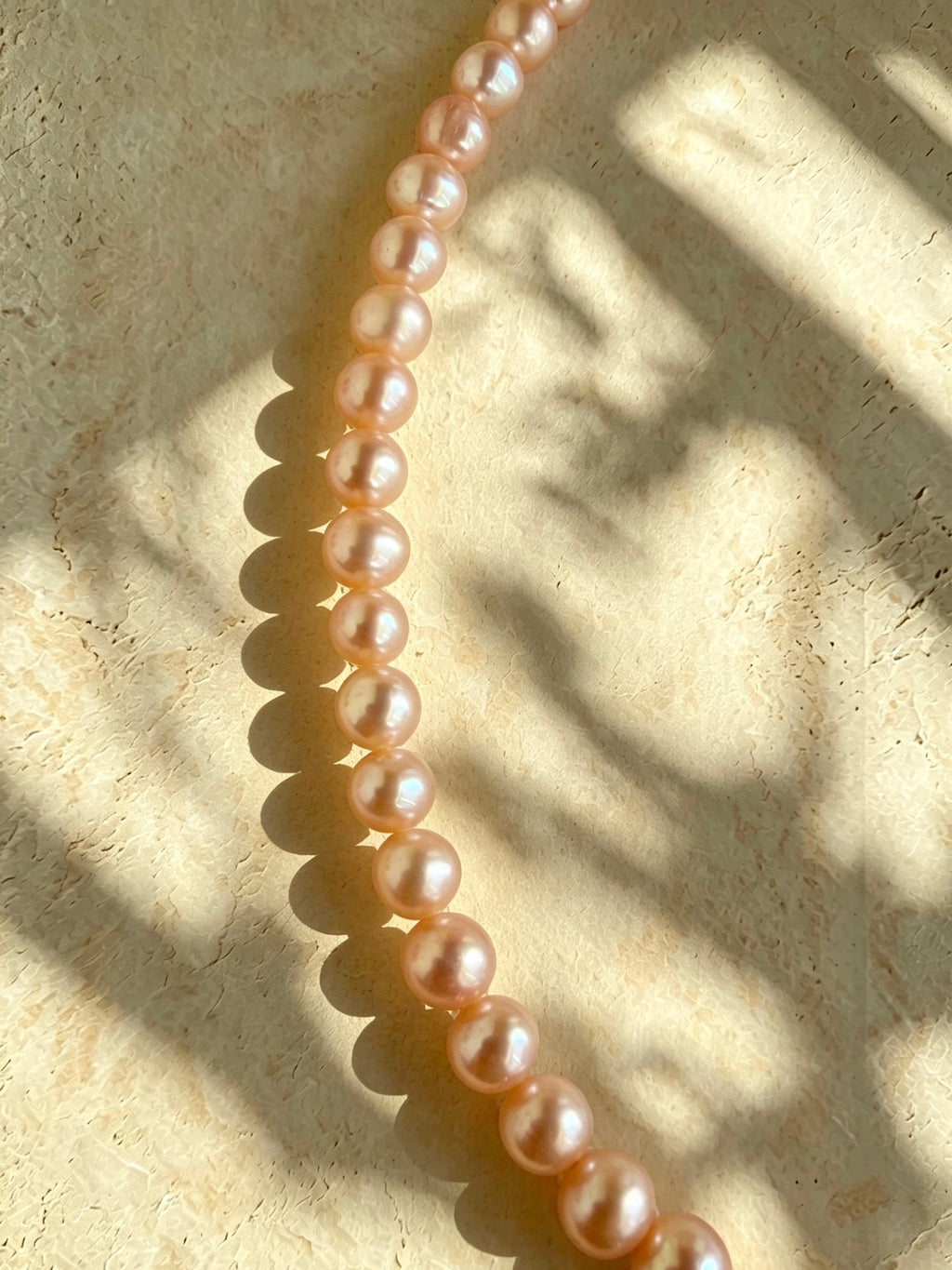 Classics 6mm Full-Round Champagne Gold Pearl Necklace-E03