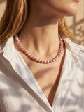 Classics 6mm Full-Round Lavender Purple Pearl Necklace-E02