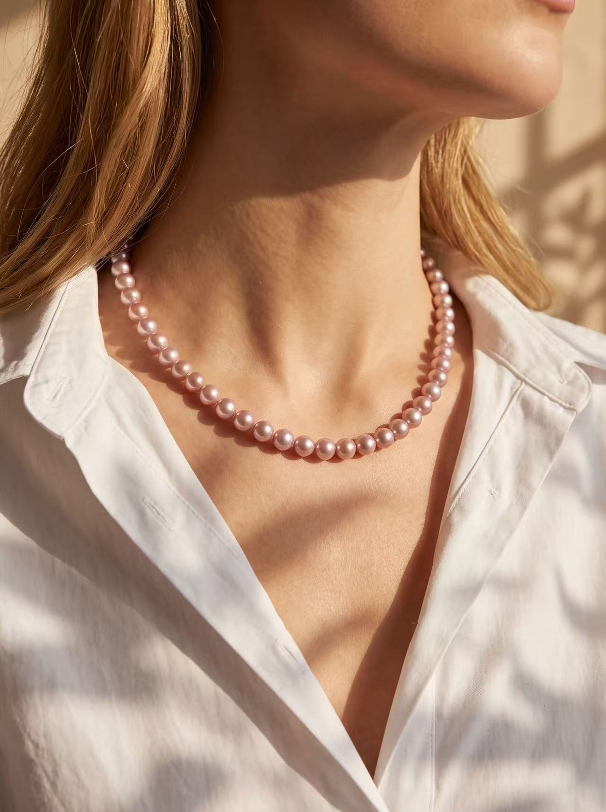 Classics 6mm Full-Round Lavender Purple Pearl Necklace-E02